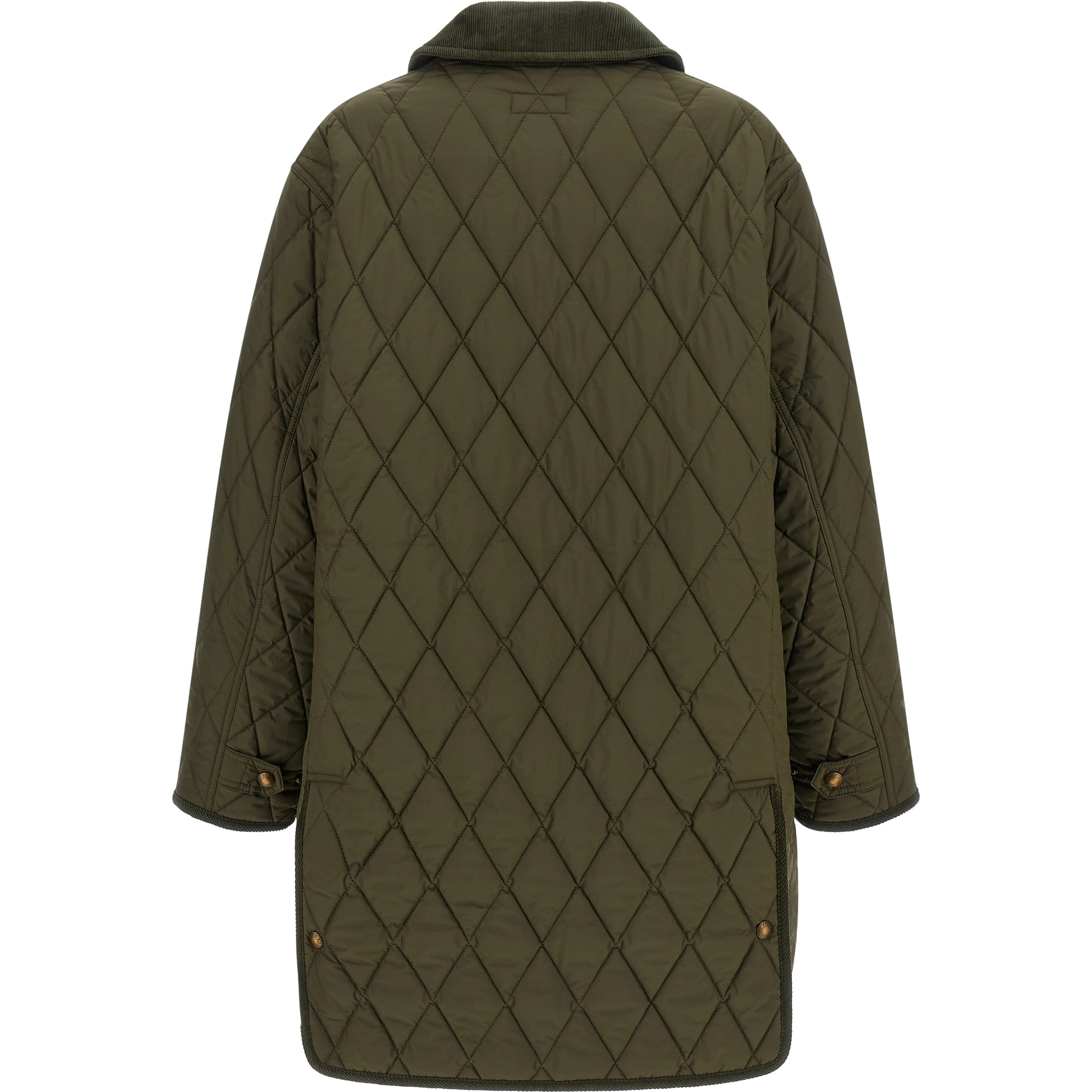 Bicolor Polyester Full-Length Jacket