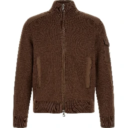 Brown Polyamide Cardigan