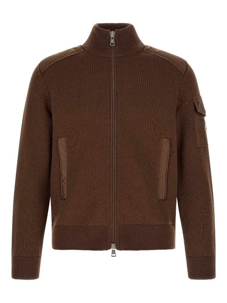 Brown Polyamide Cardigan