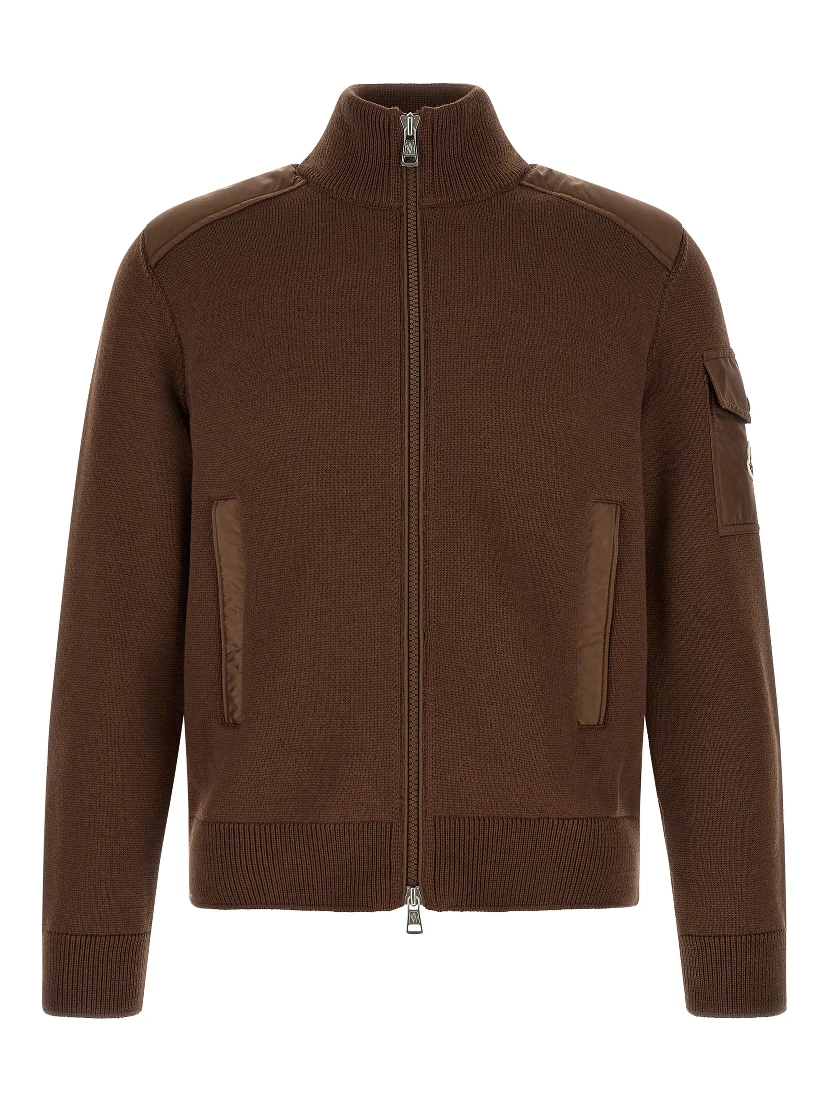 Brown Polyamide Cardigan