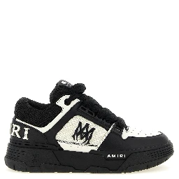 Bicolor Bovine Leather Athletic Sneakers