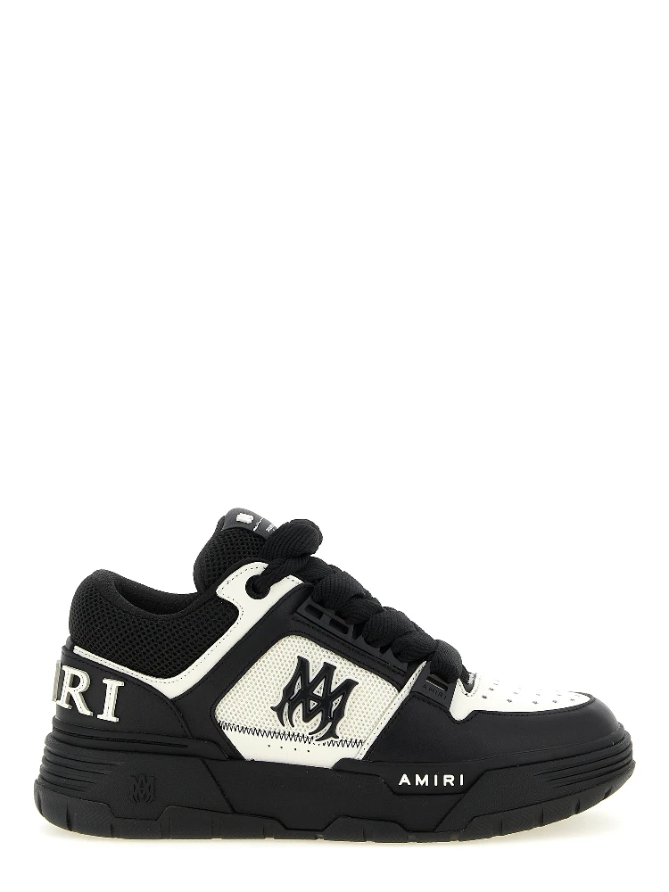 Bicolor Bovine Leather Athletic Sneakers