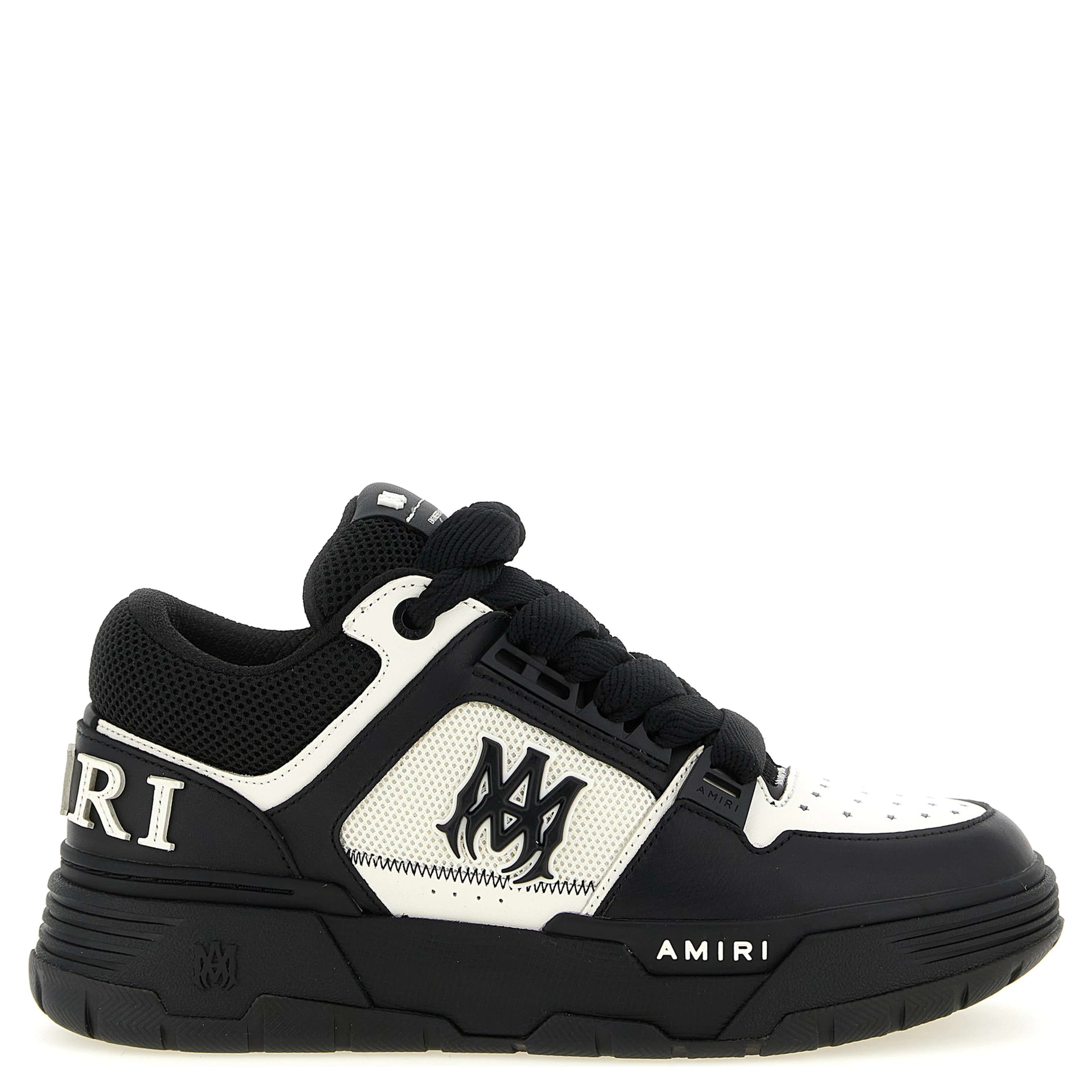 Bicolor Bovine Leather Athletic Sneakers