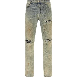 Beige Cotton Jeans Denim
