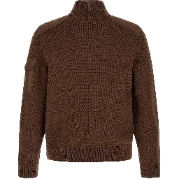 Brown Polyamide Cardigan