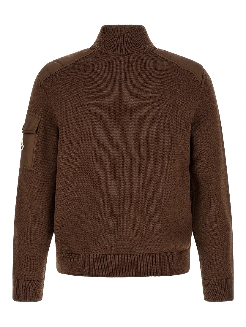 Brown Polyamide Cardigan