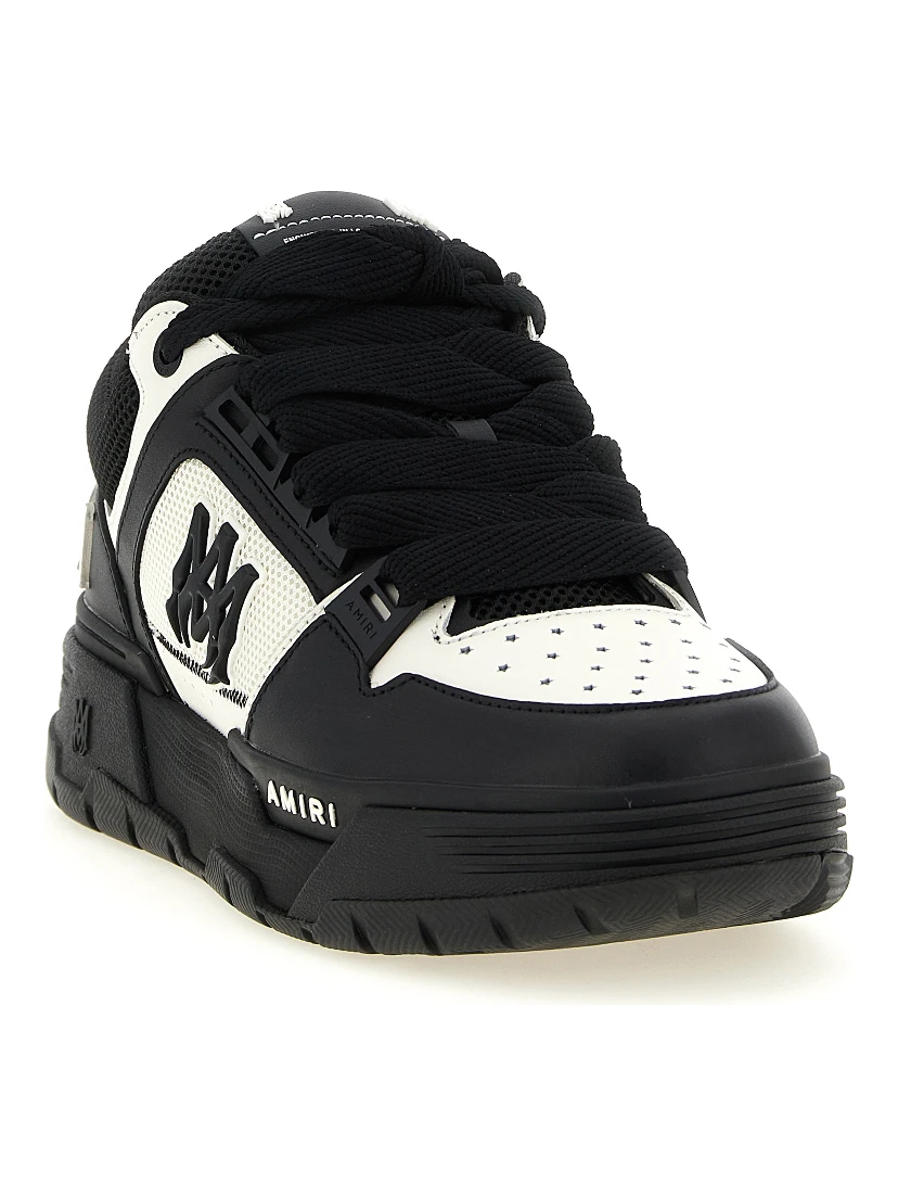 Bicolor Bovine Leather Athletic Sneakers