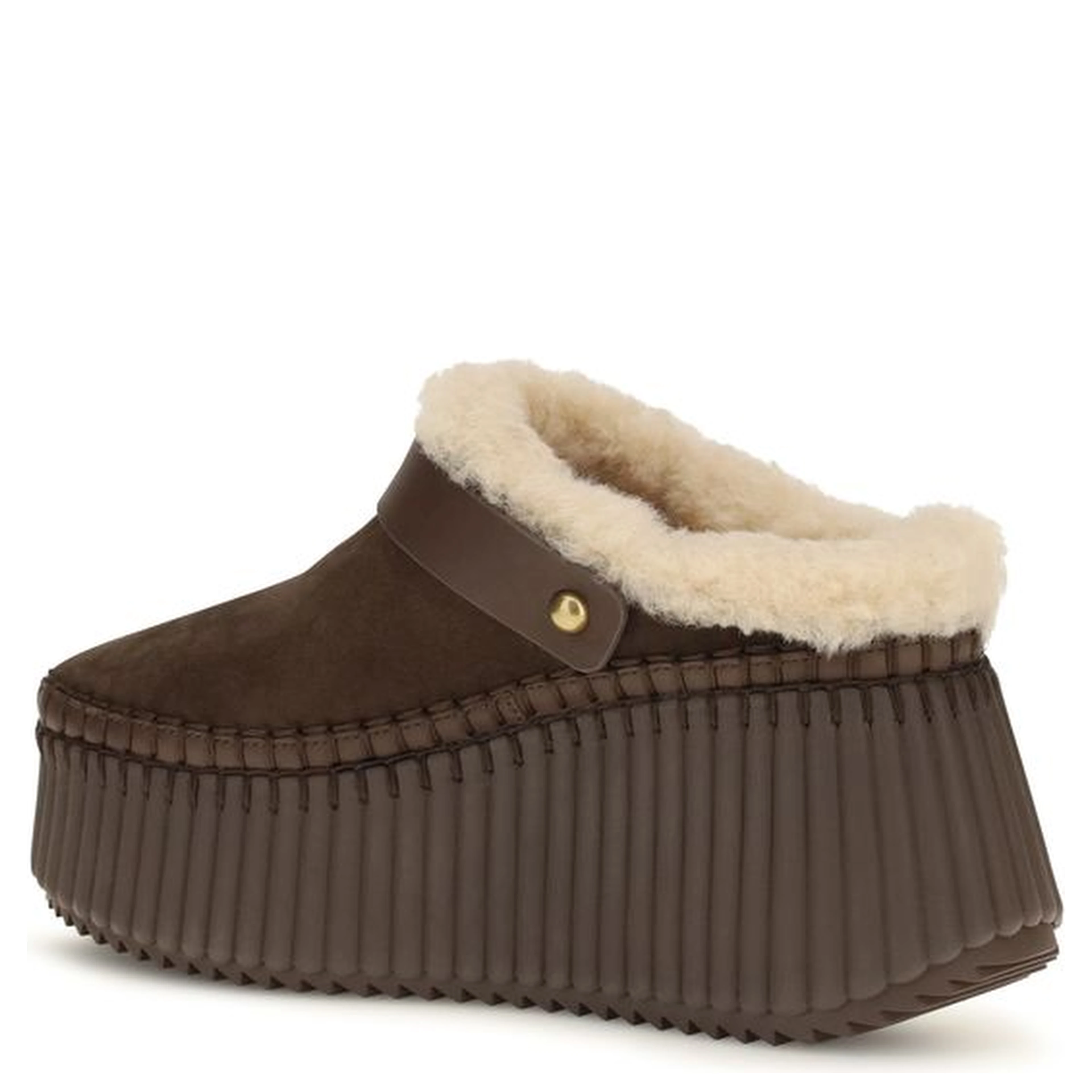 Brown Calf Leather Bos Taurus Mules