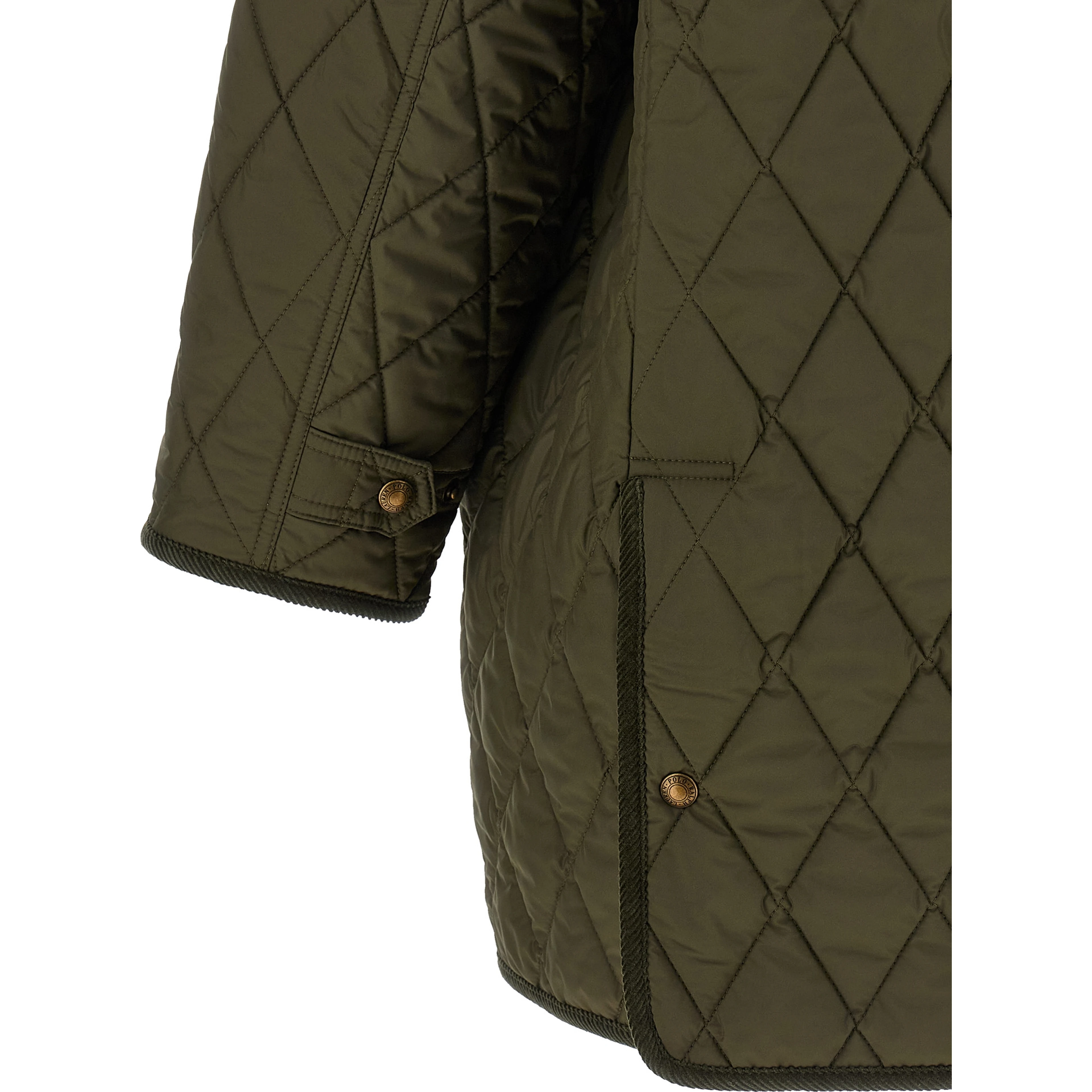 Bicolor Polyester Full-Length Jacket