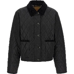 Black Polyamide Full-Length Jacket