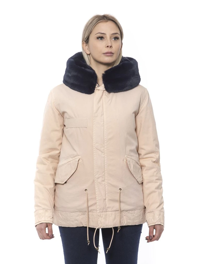 Pink Cotton Women Jacket