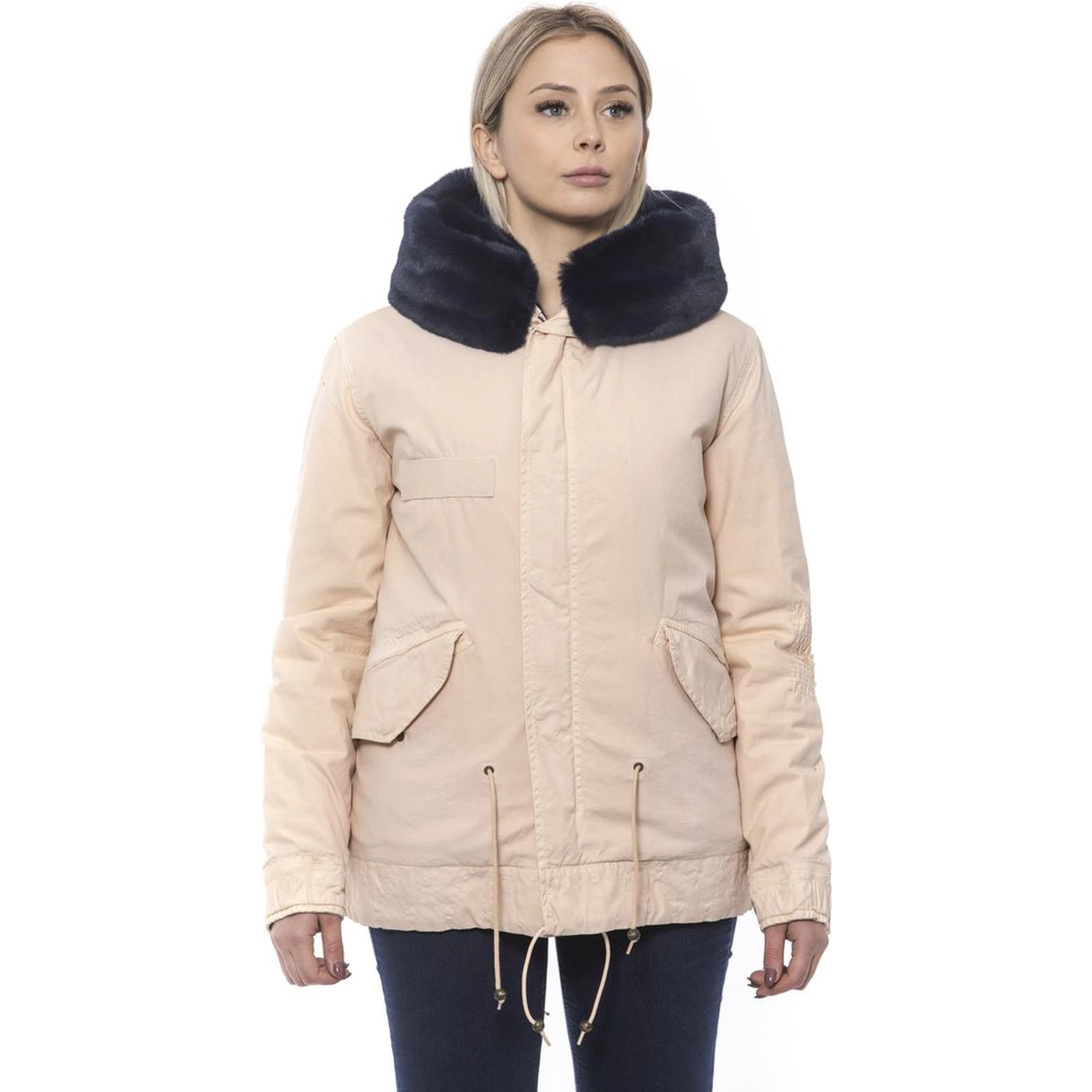 Pink Cotton Women Jacket