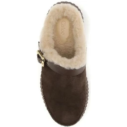 Brown Calf Leather Bos Taurus Mules
