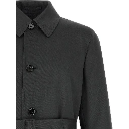 Gray Virgin Wool Coat