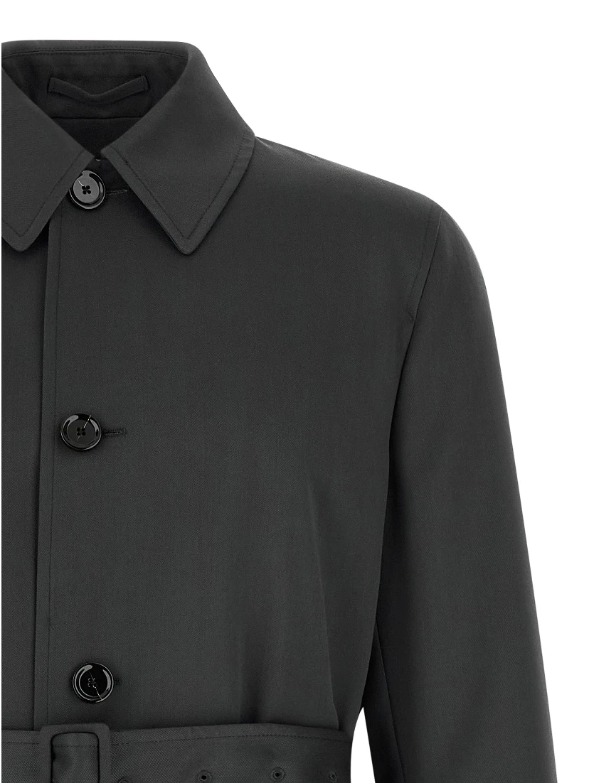 Gray Virgin Wool Coat