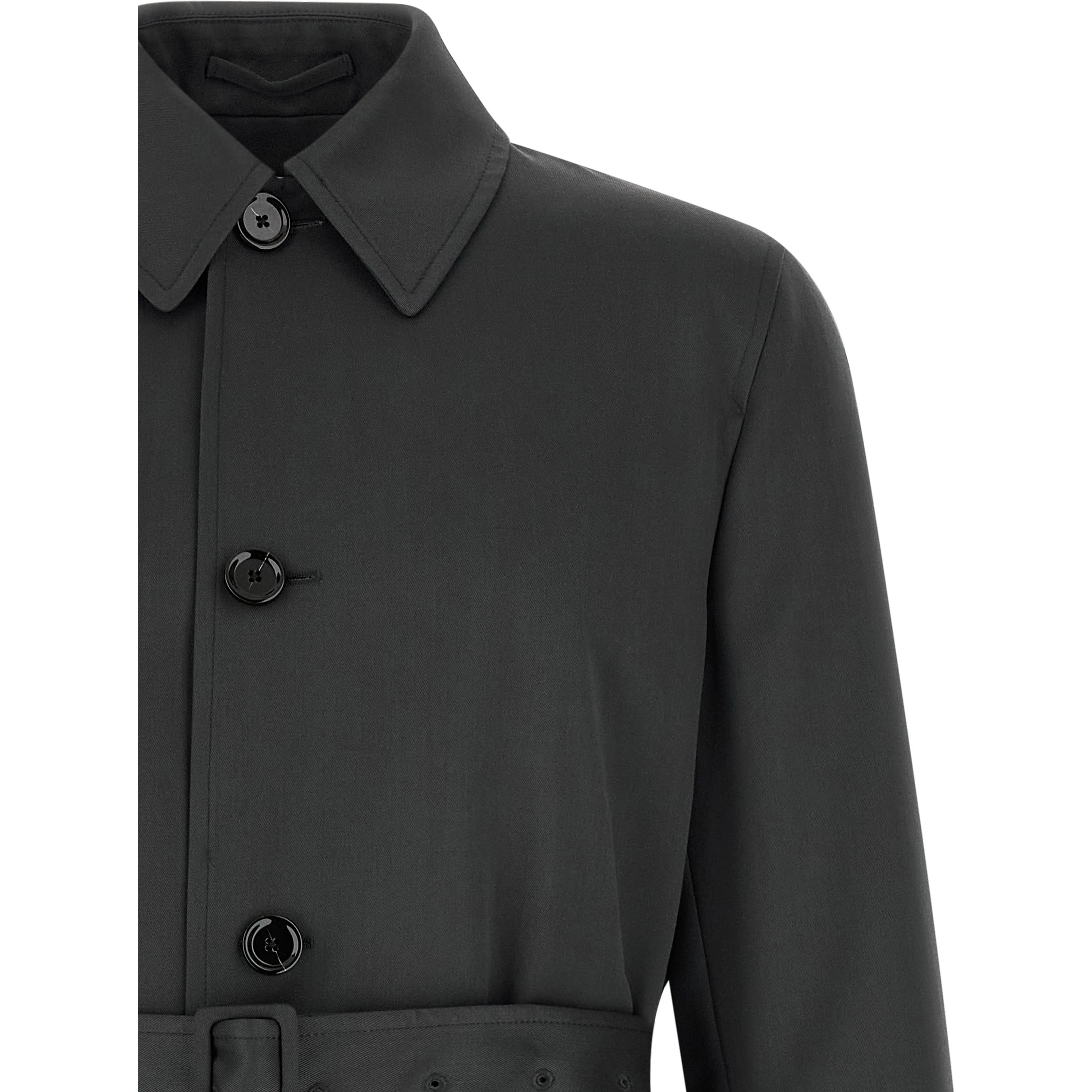 Gray Virgin Wool Coat