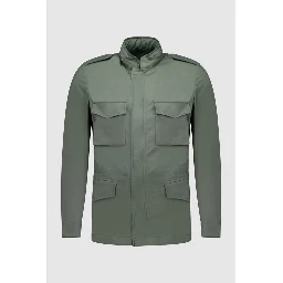 Green Cotton Full-Length Jacket