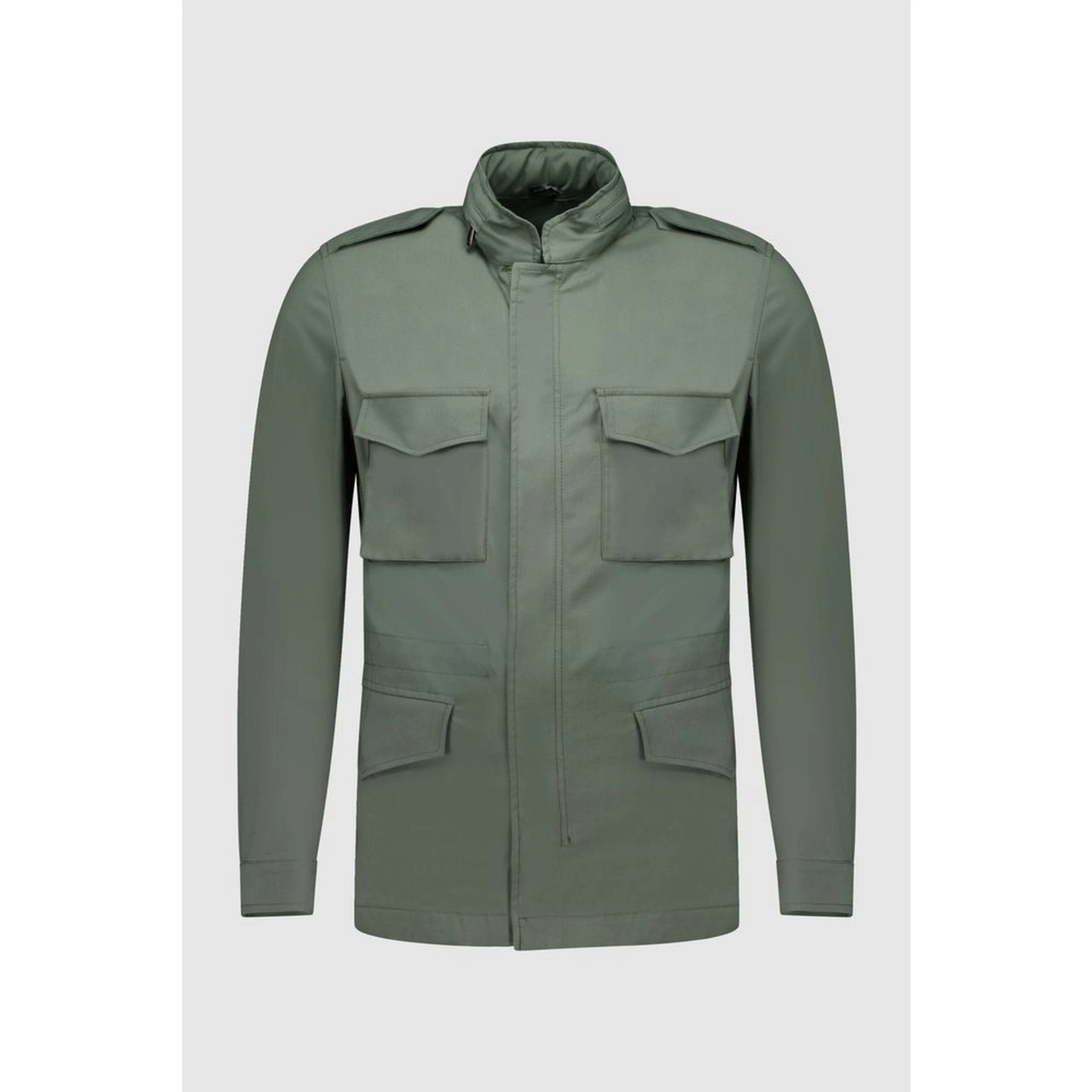 Green Cotton Full-Length Jacket