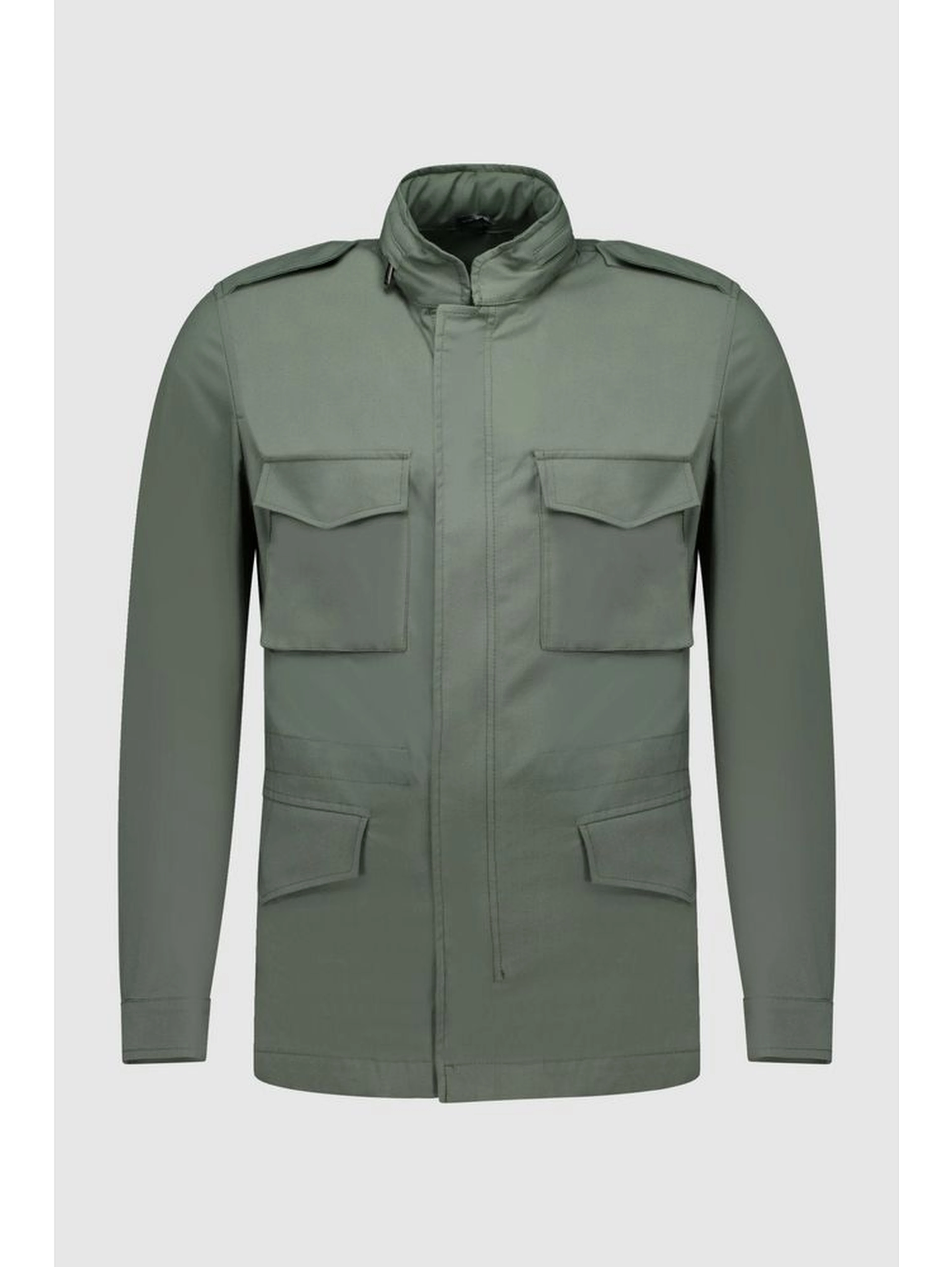 Green Cotton Full-Length Jacket