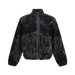 Brown Polyester Full-Length Jacket