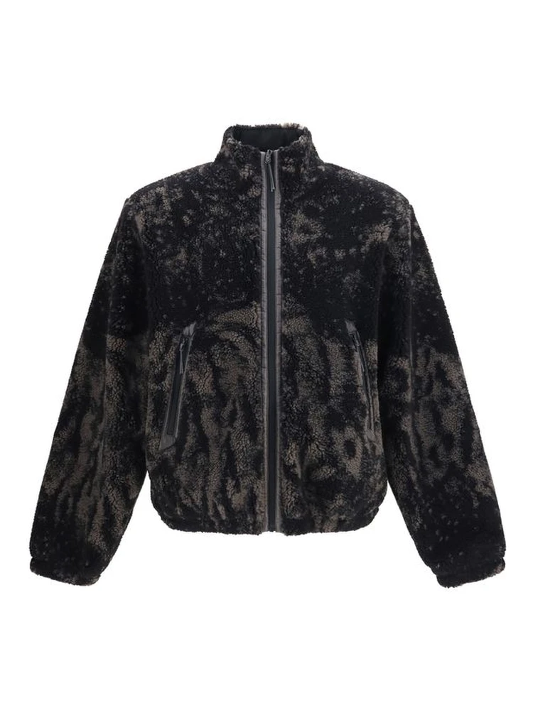 Brown Polyester Full-Length Jacket