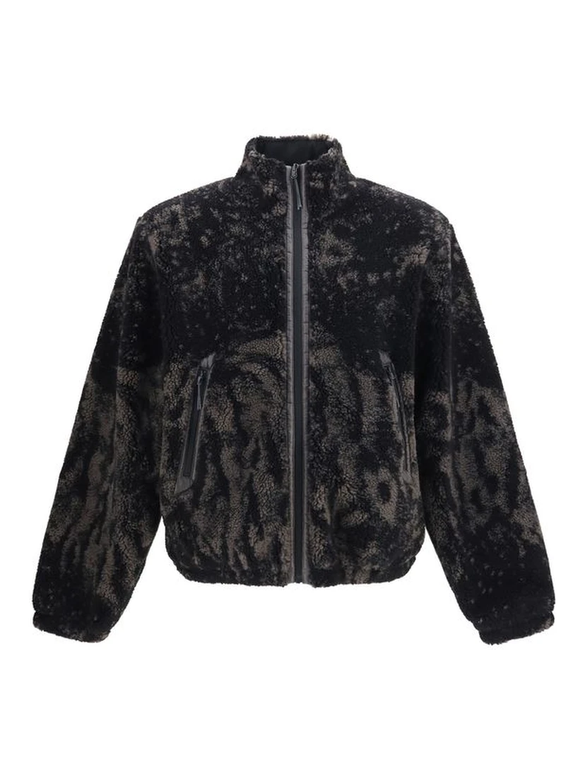 Brown Polyester Full-Length Jacket