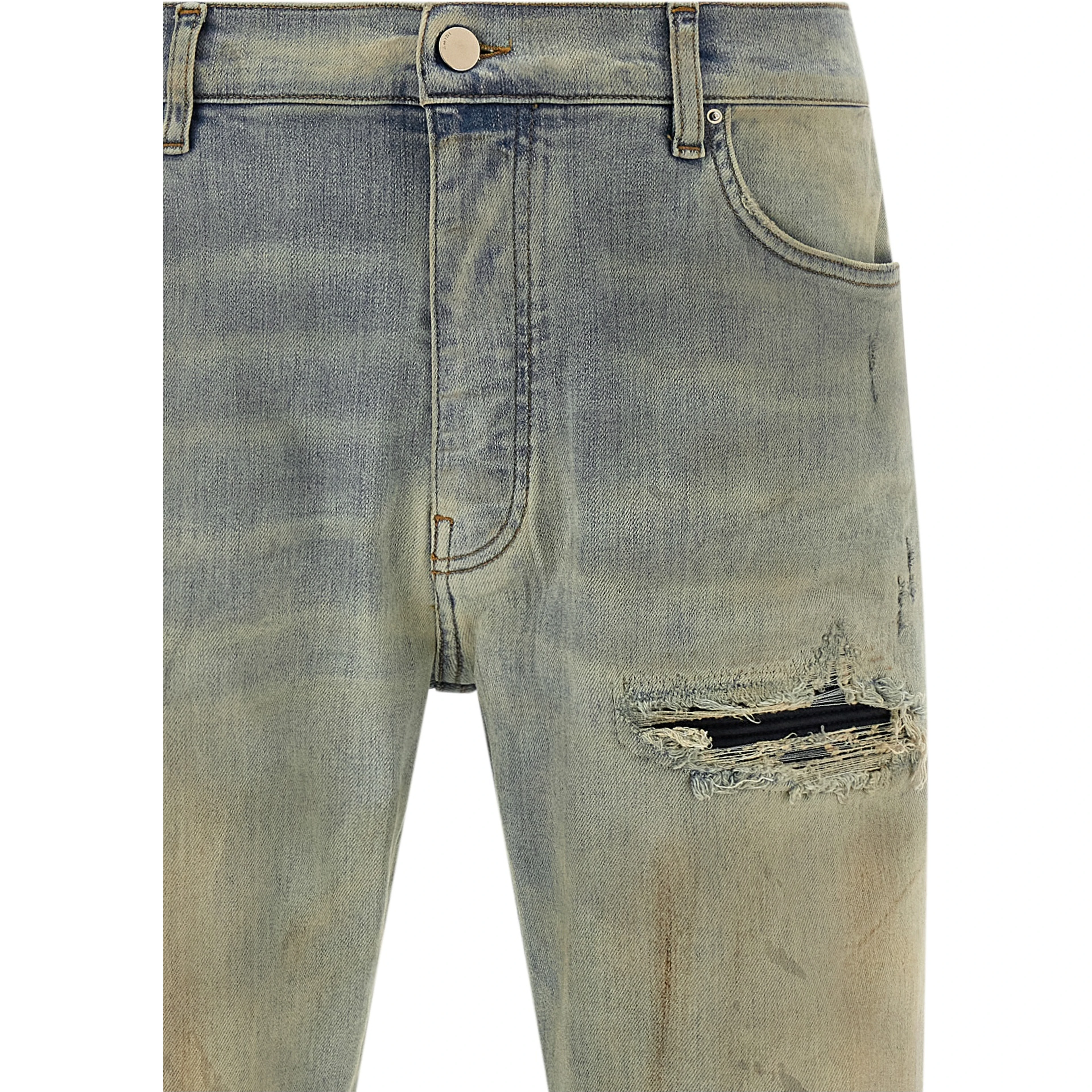 Beige Cotton Jeans Denim