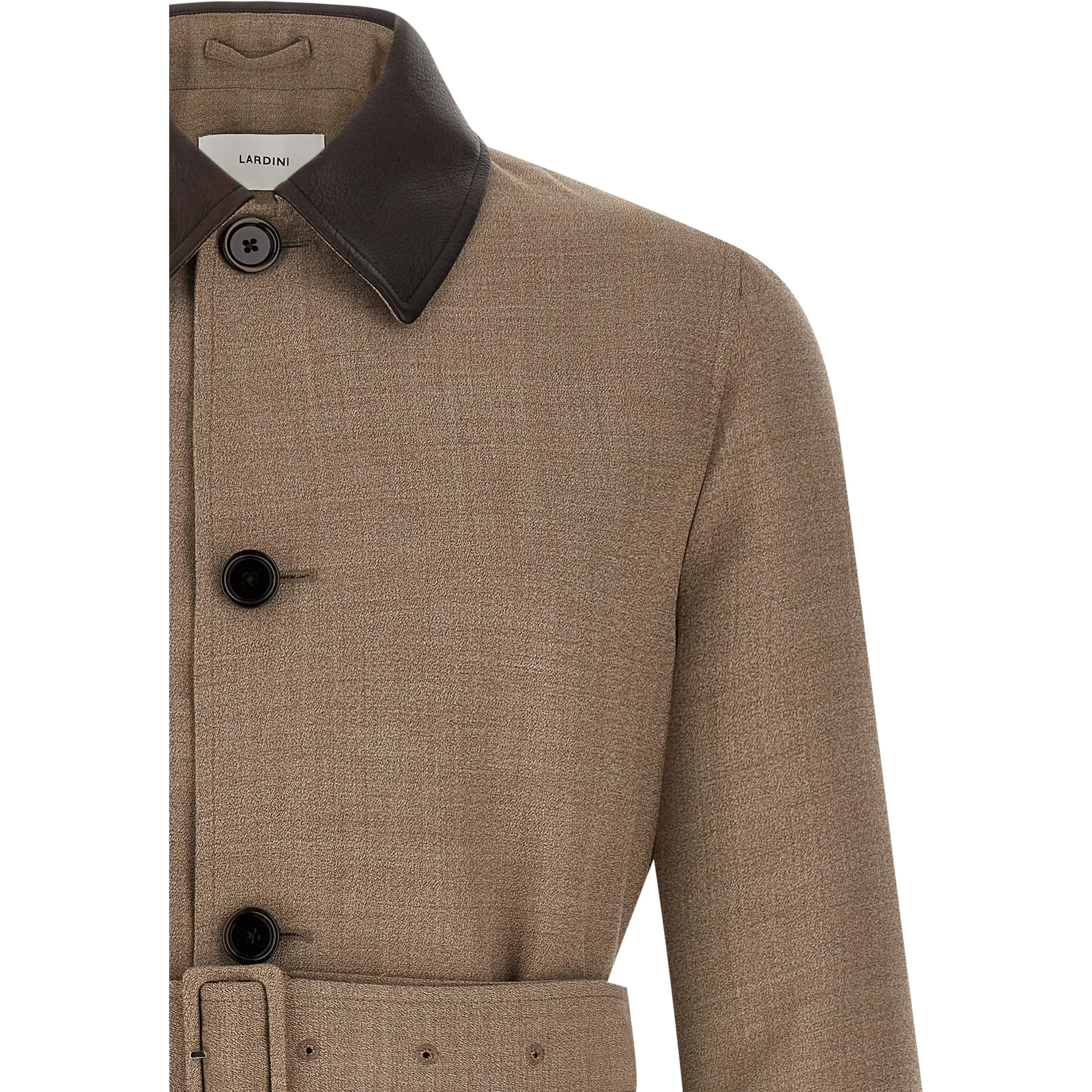 Beige Virgin Wool Coat