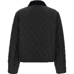Black Polyamide Full-Length Jacket