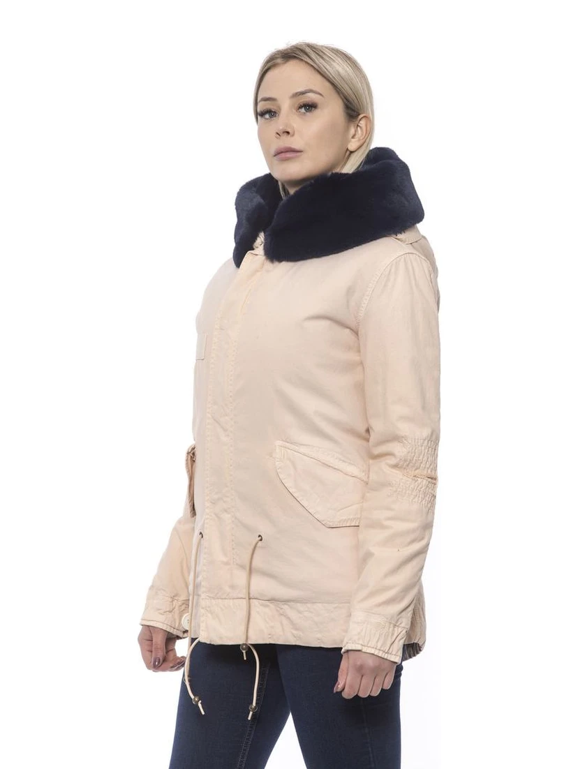 Pink Cotton Women Jacket