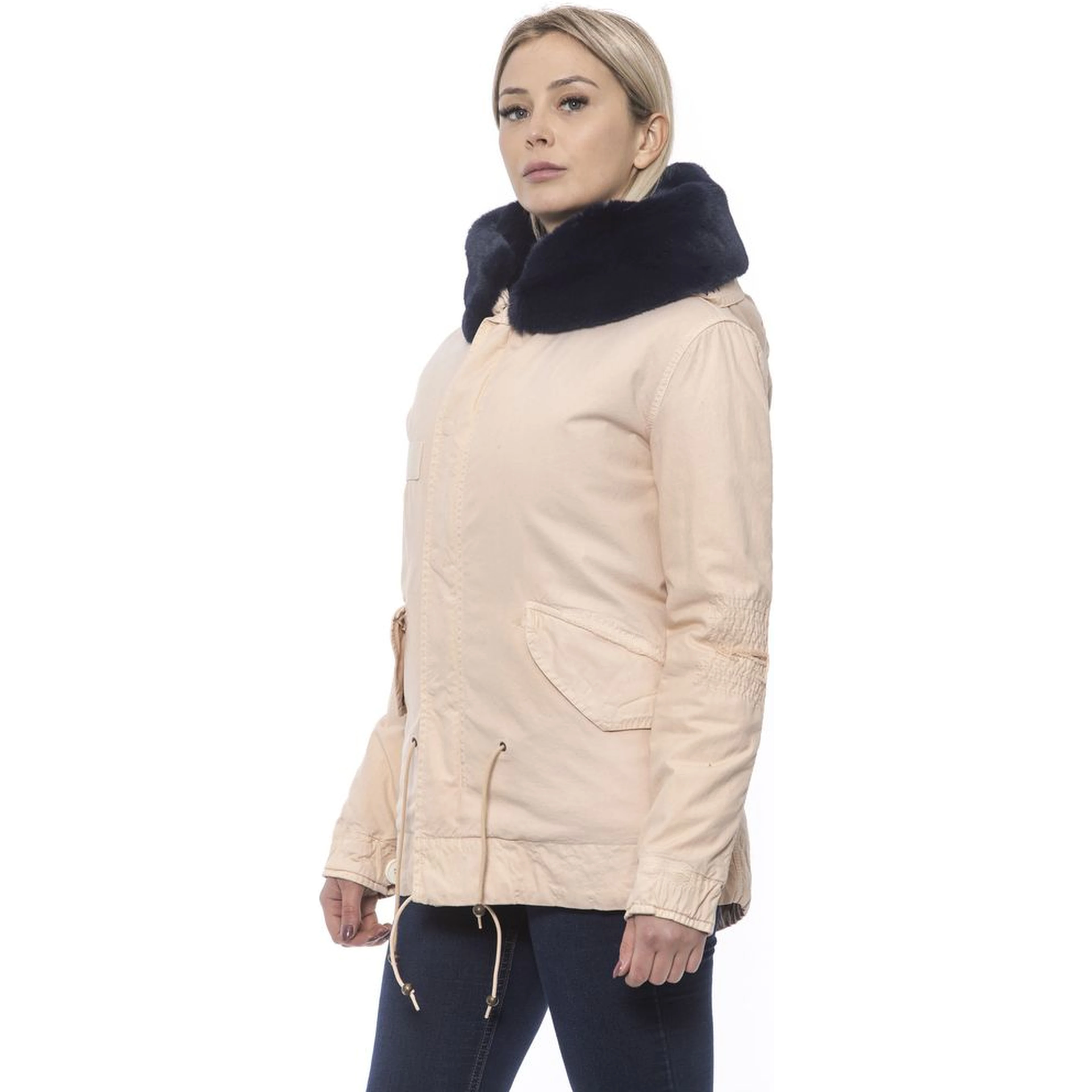 Pink Cotton Women Jacket