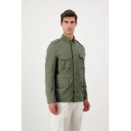 Green Cotton Full-Length Jacket