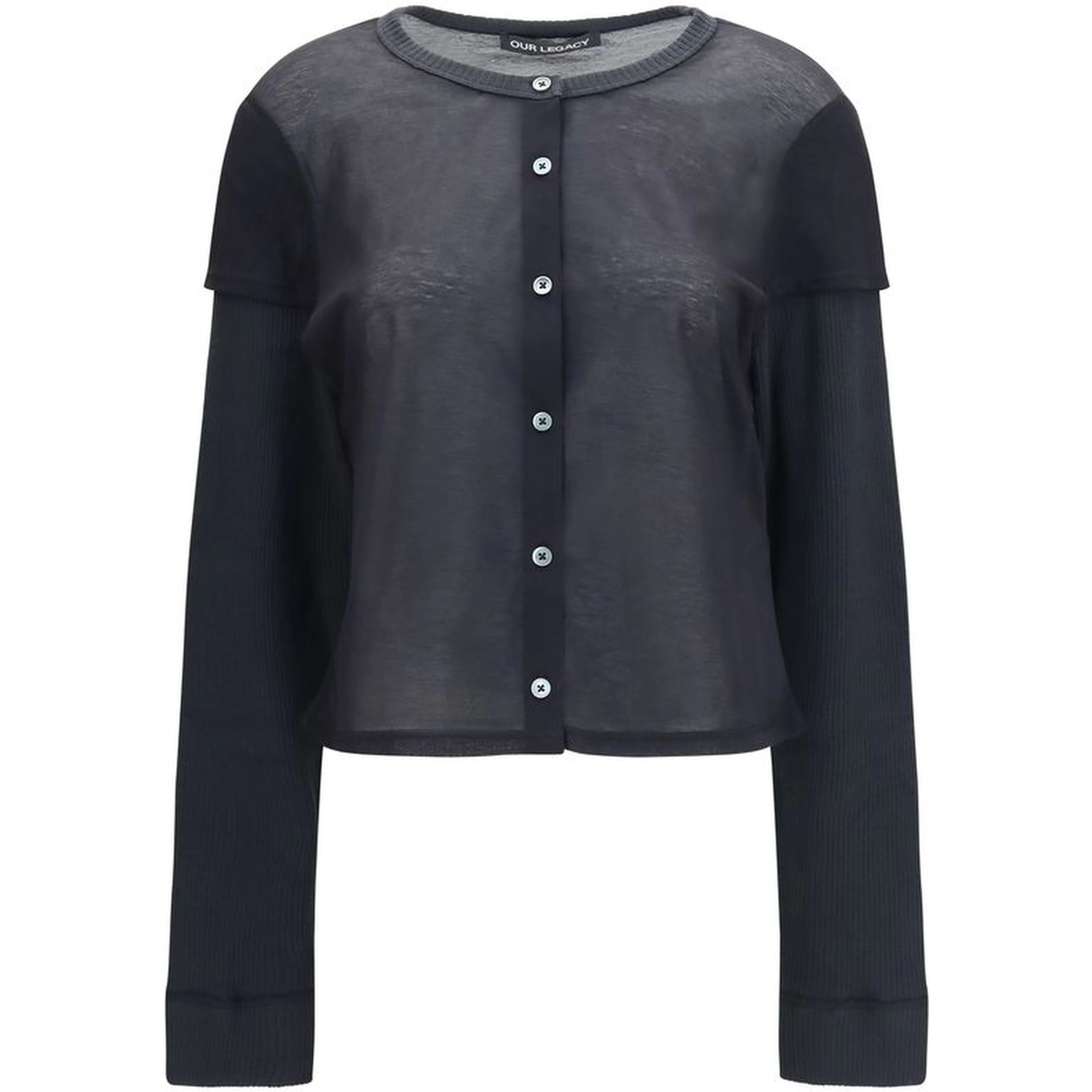 Black Cotton Cardigan