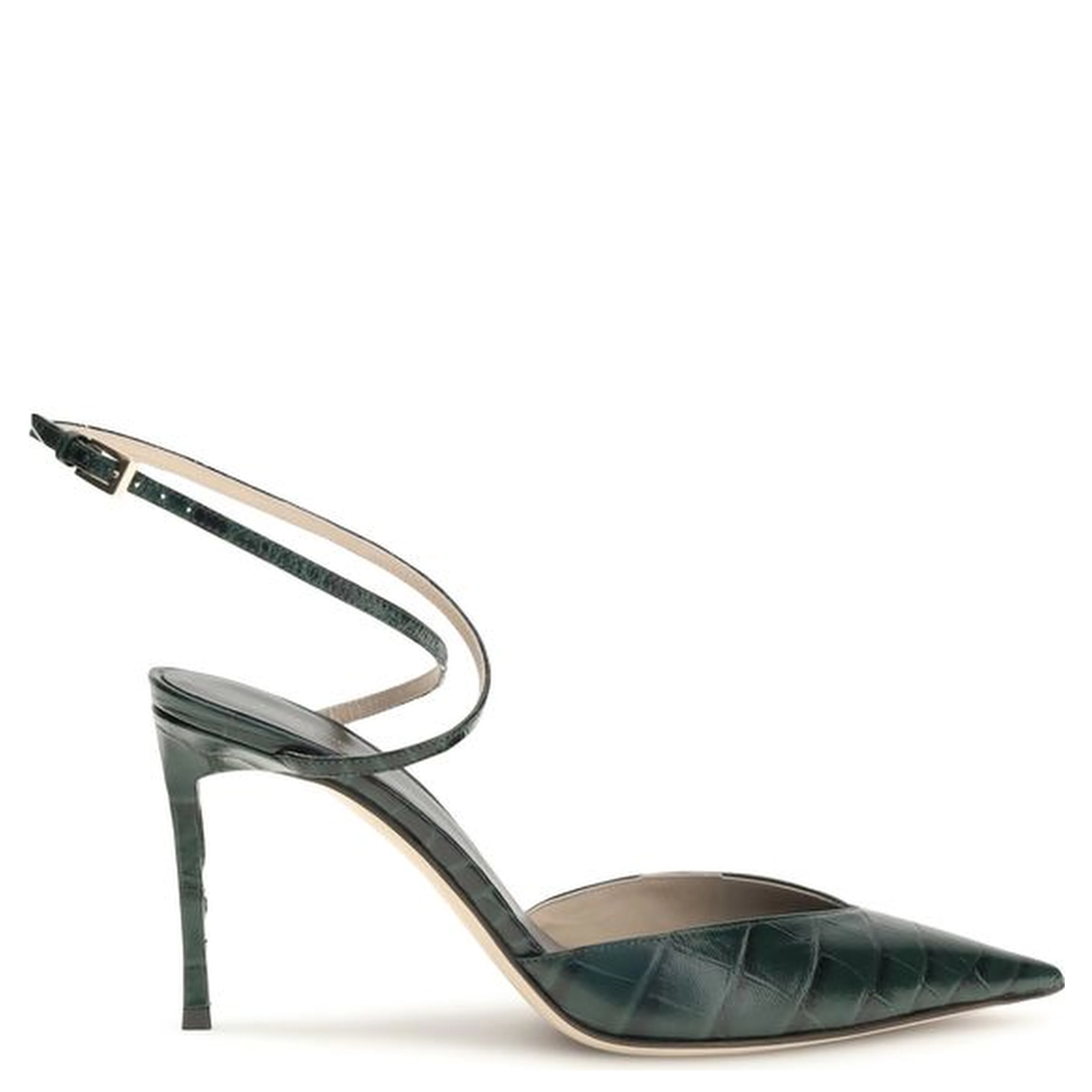 Bicolor Calf Leather Bos Taurus High Heel Pumps