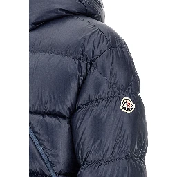 Blue Polyamide Full-Length Jacket