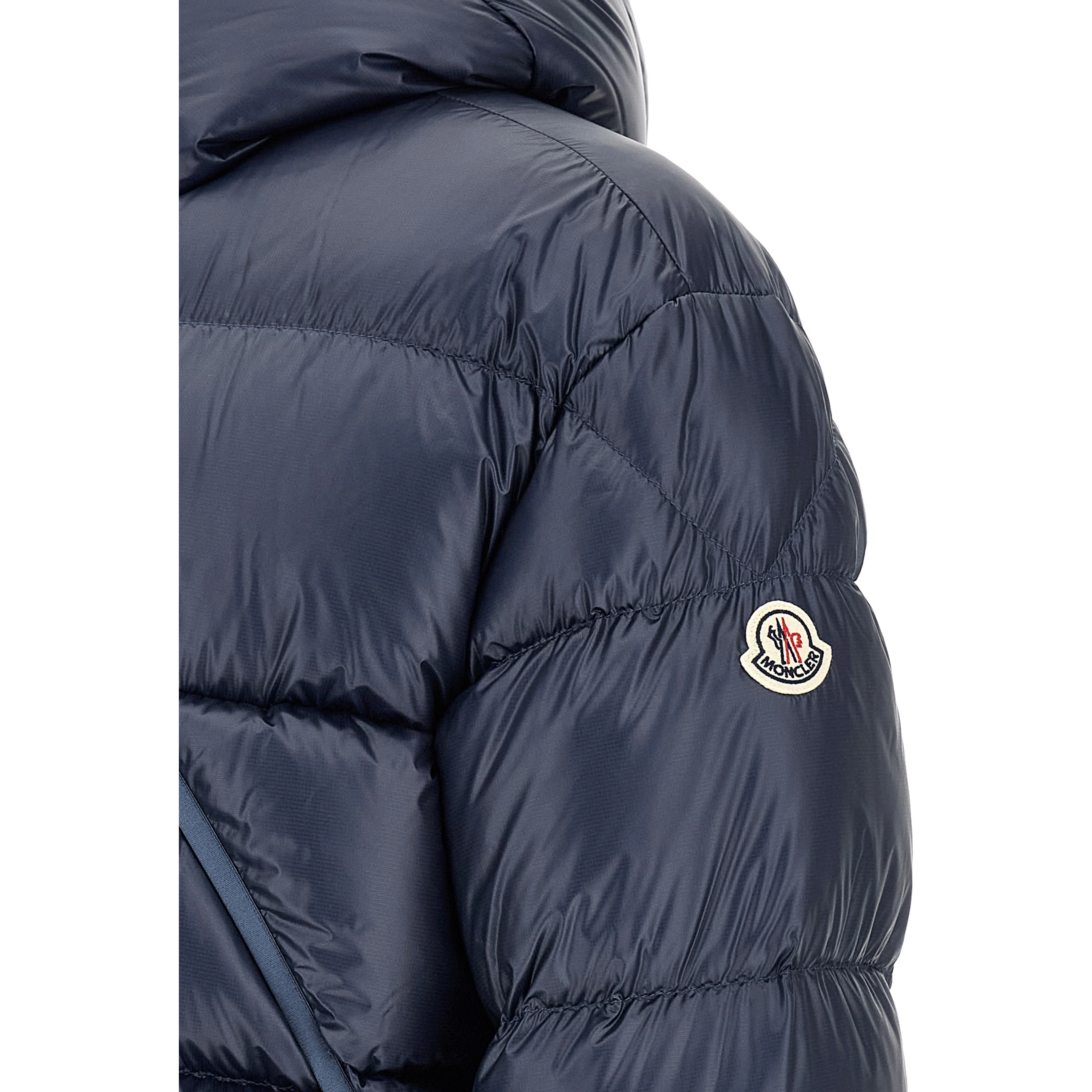 Blue Polyamide Full-Length Jacket
