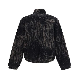 Brown Polyester Full-Length Jacket