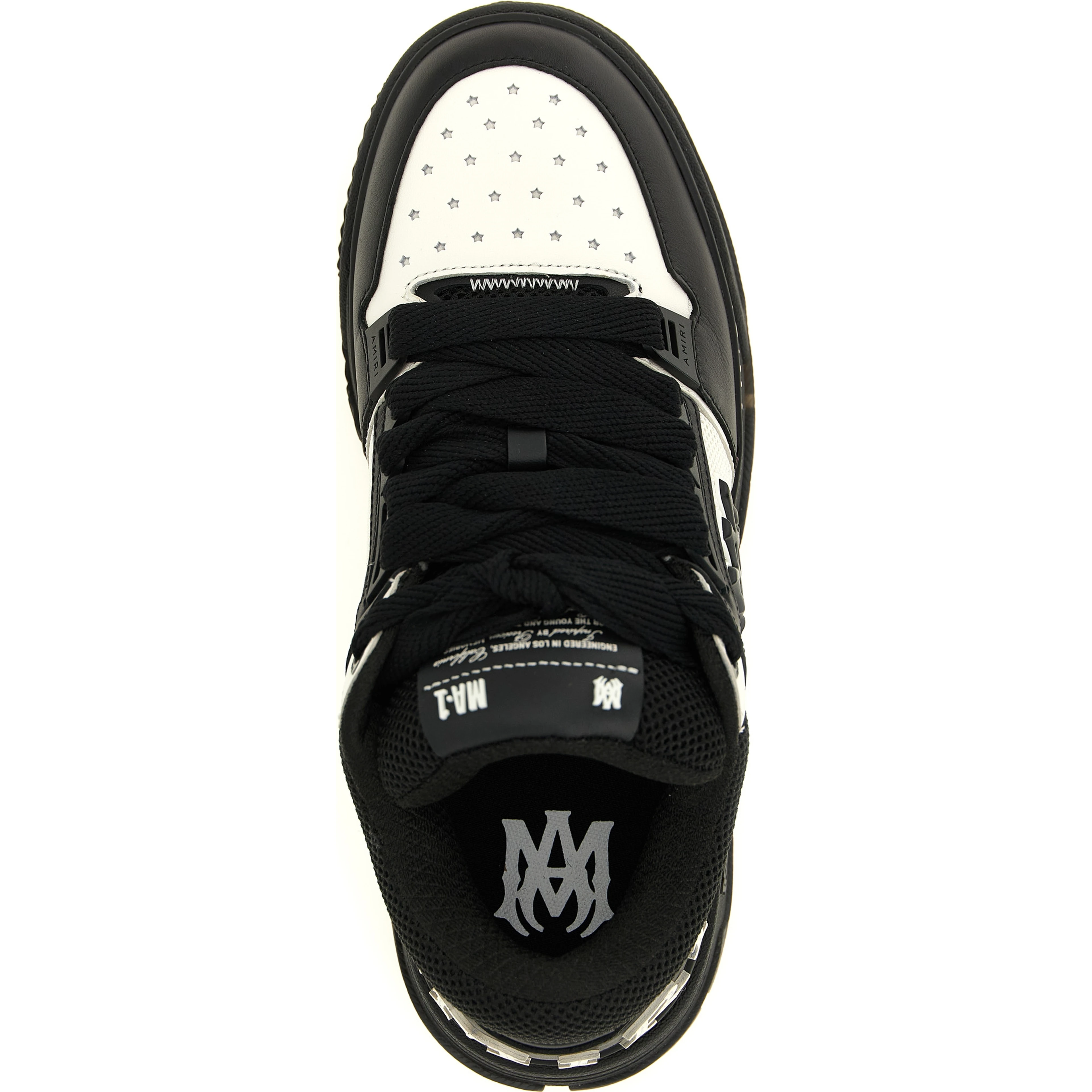 Bicolor Bovine Leather Athletic Sneakers