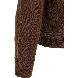 Brown Polyamide Cardigan