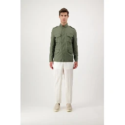 Green Cotton Full-Length Jacket