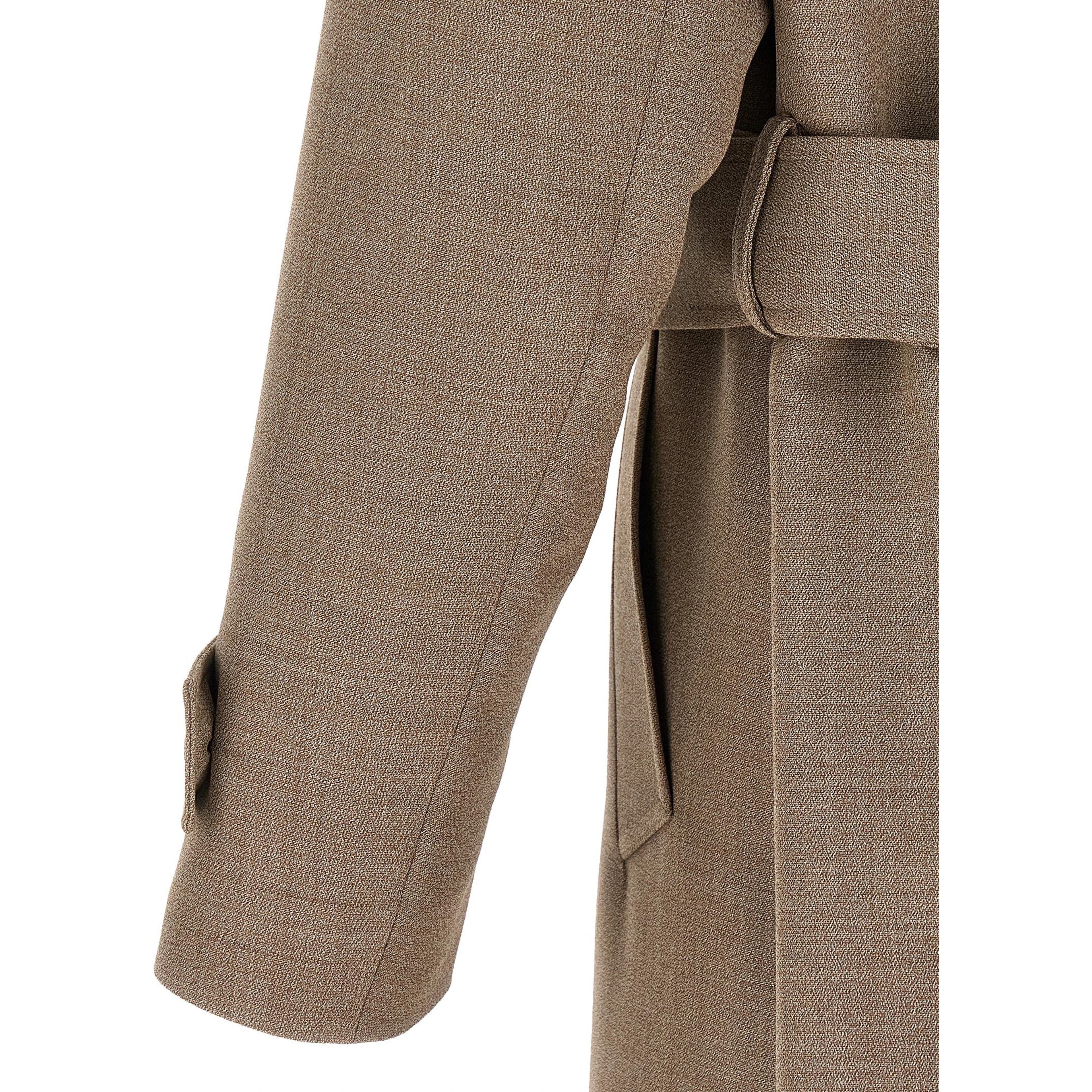 Beige Virgin Wool Coat