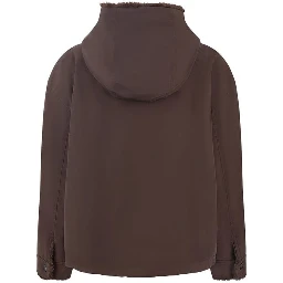 Brown Cotton Full-Length Jacket