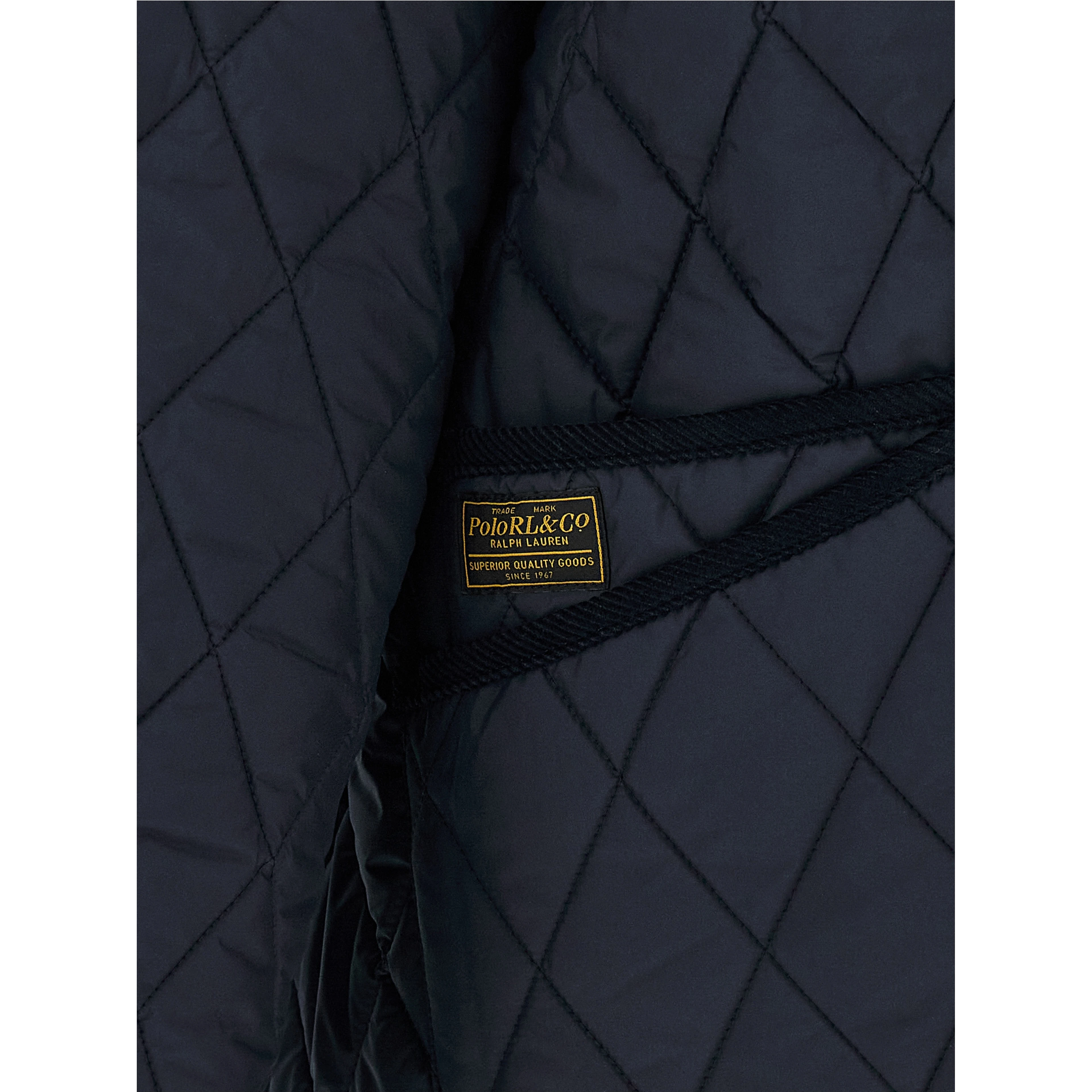 Blue Polyester Full-Length Jacket