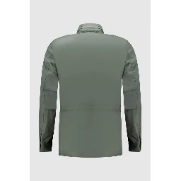 Green Cotton Full-Length Jacket