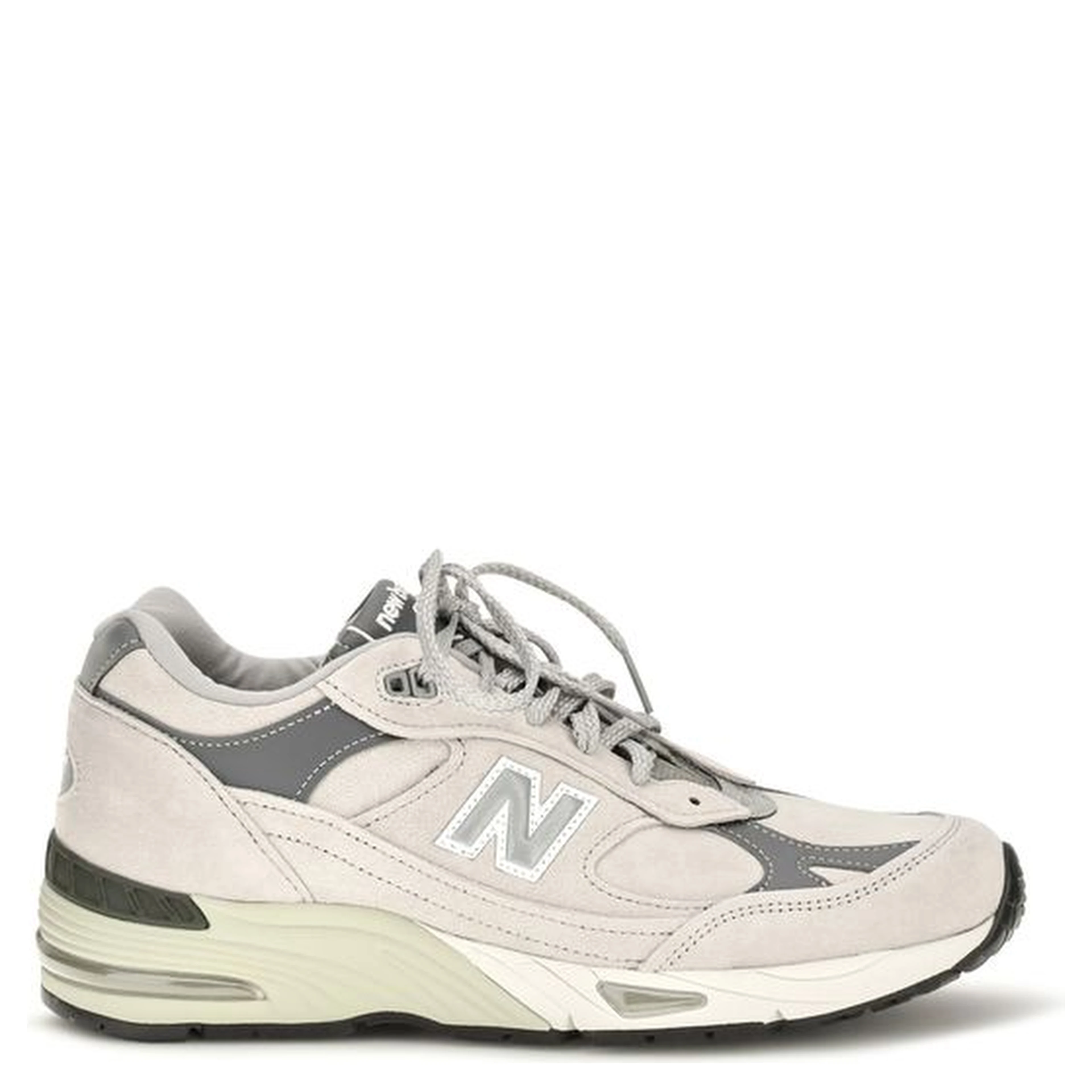 Gray Suede Leather Athletic Sneakers