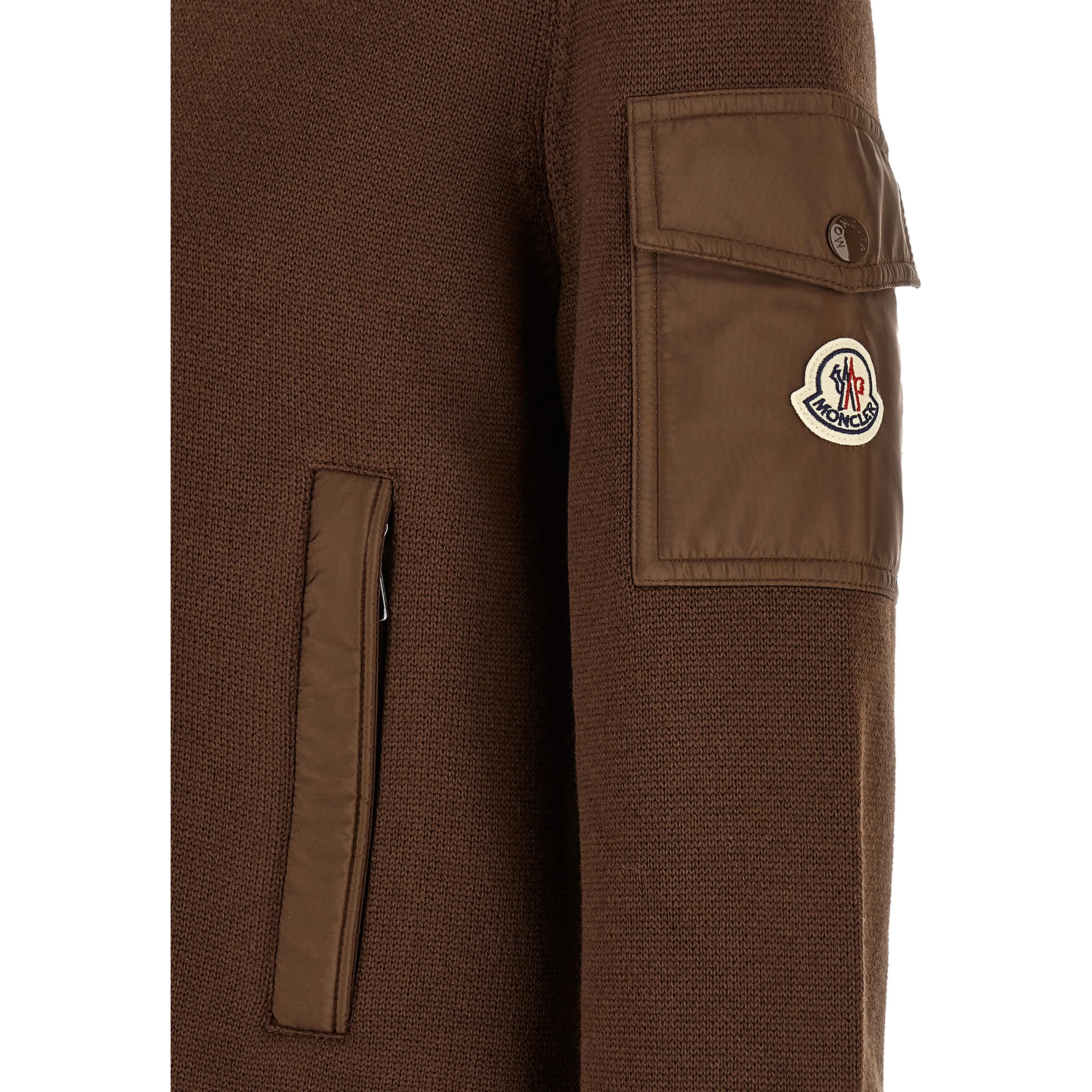 Brown Polyamide Cardigan