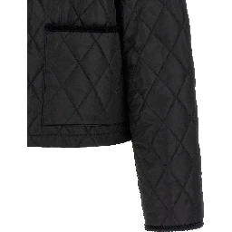 Black Polyamide Full-Length Jacket