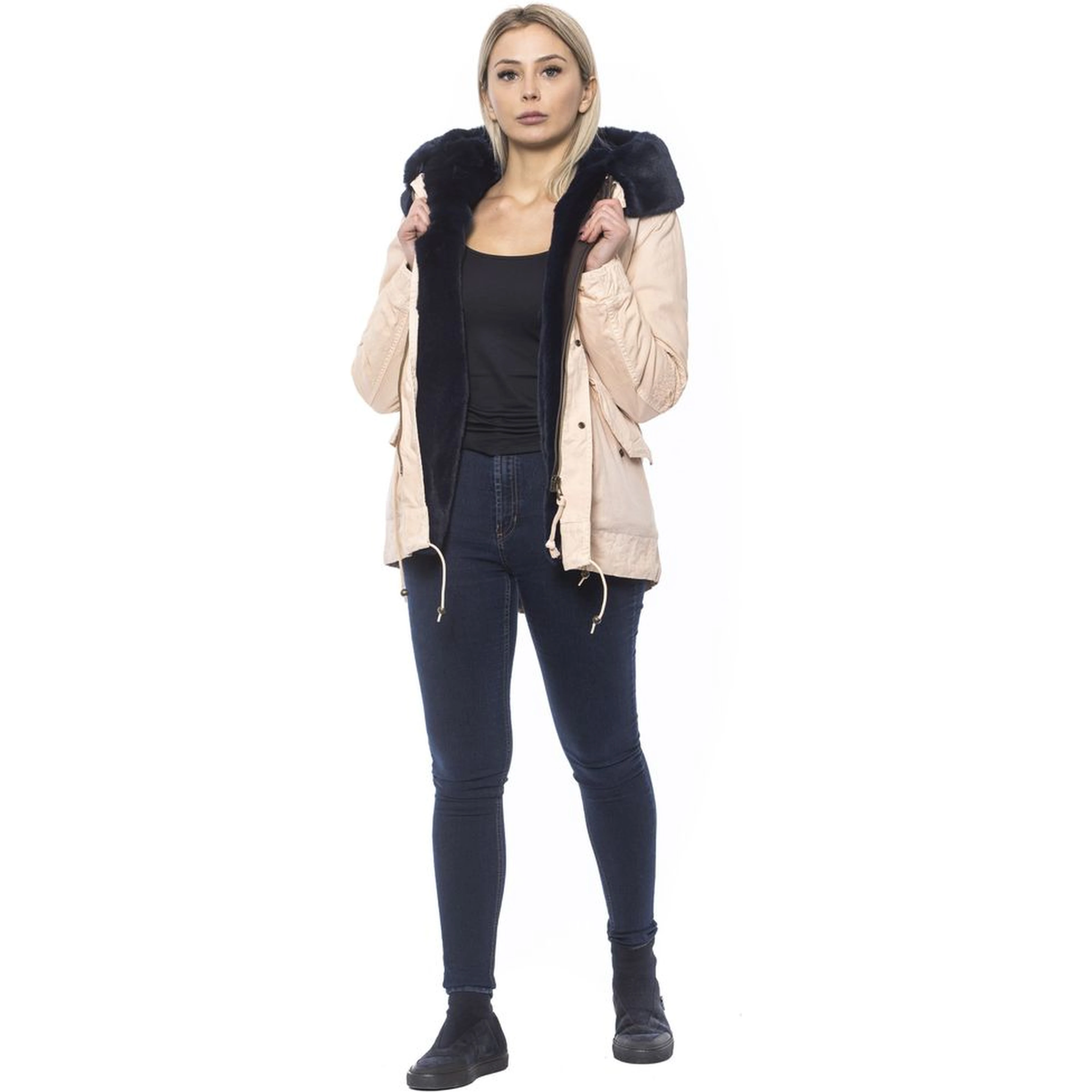 Pink Cotton Women Jacket