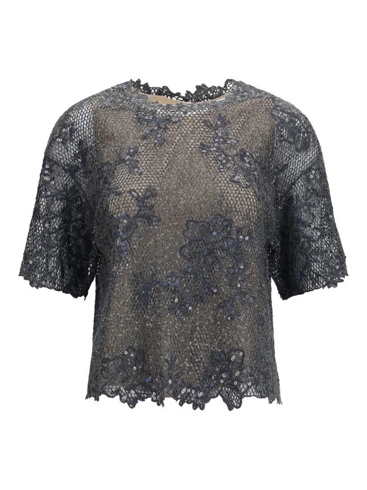 Gray Mohair Blouse