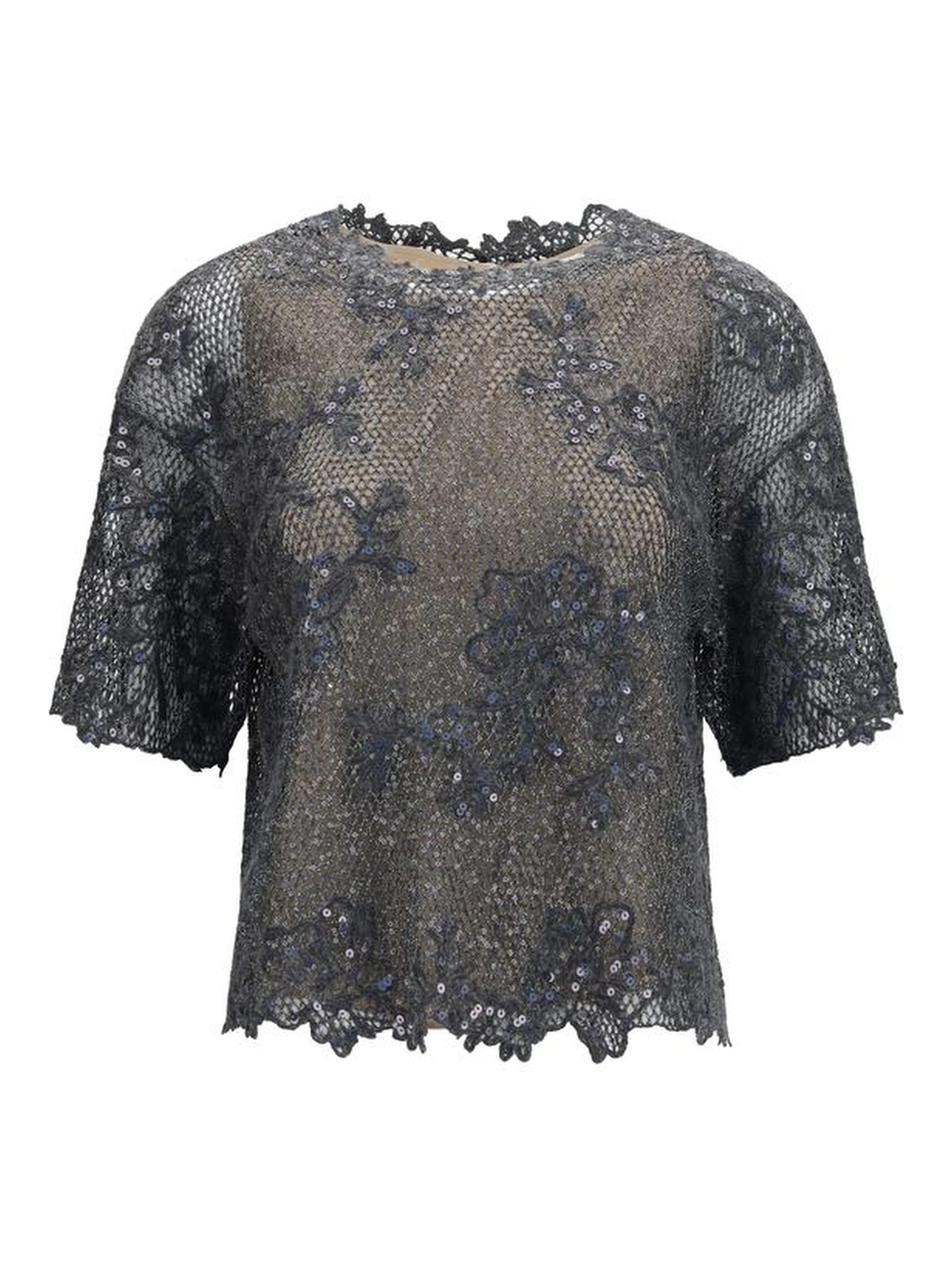Gray Mohair Blouse